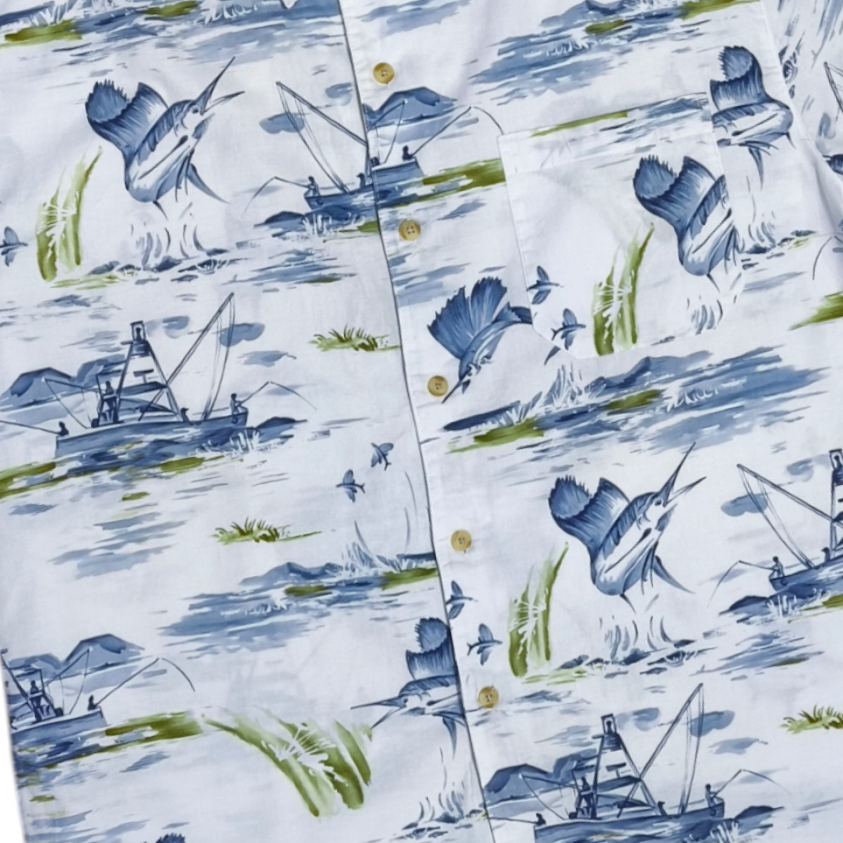 Bimim Bay ลายปลาเชิ้ตแขนสั้น สวยจัด อก44นิ้ว