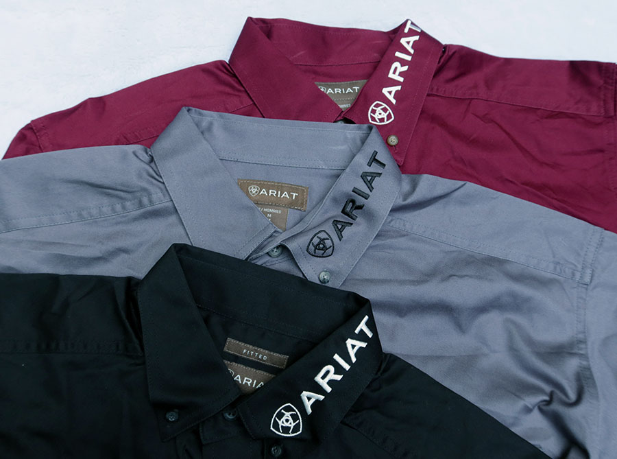 ARIAT /46/48/50/52/54 เสื้อเชิ้ตแขนยาว 3 สีลายปักสวยงามใหม่แท้ ราคารวมส่ง Flash/