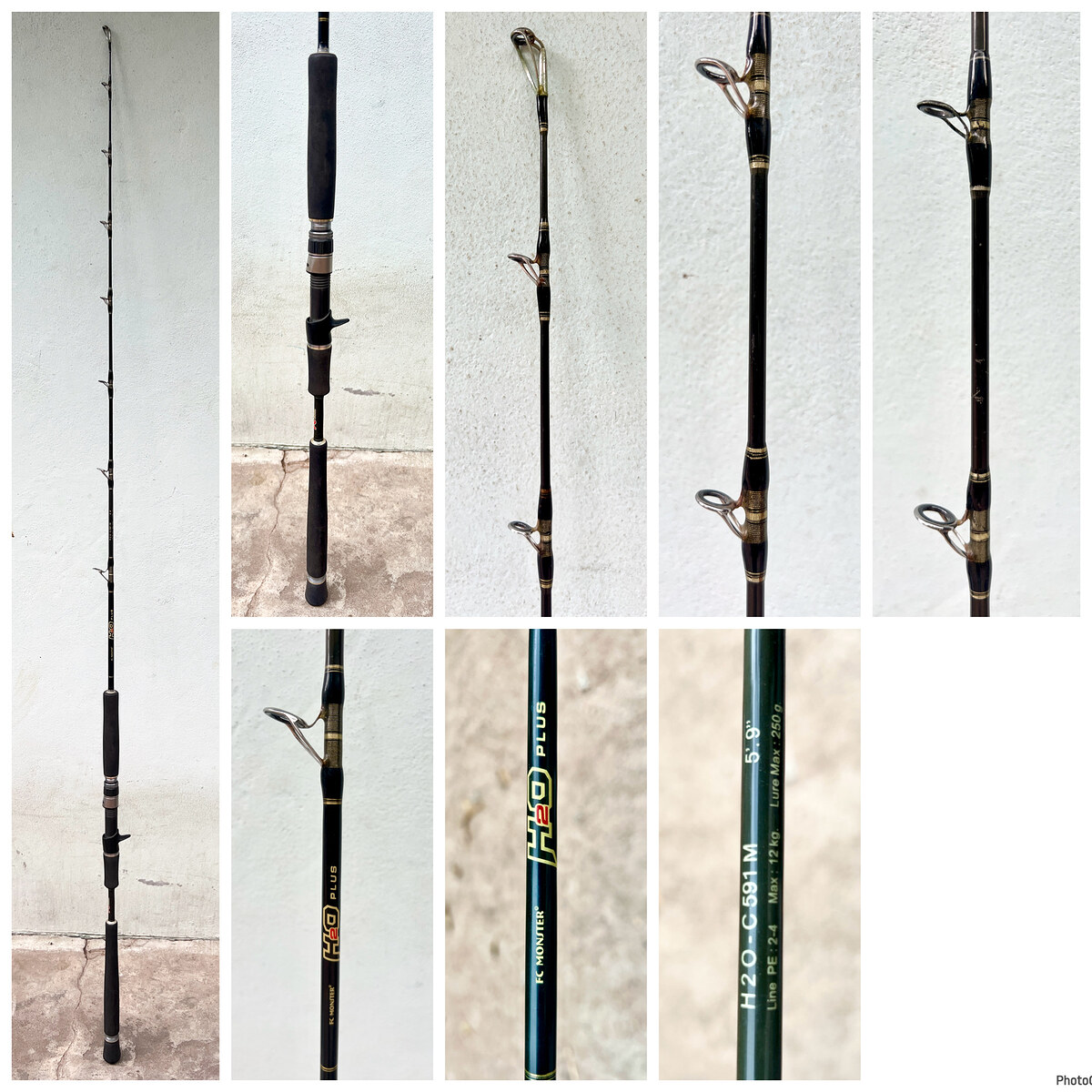 6. คันเบท FC MONSTER H2O PLUS Model: H2O-C591M คันท่อนเดียว ยาว 5’9” Line: PE 2-4 น้ำหนักเหยื่อ MAX 