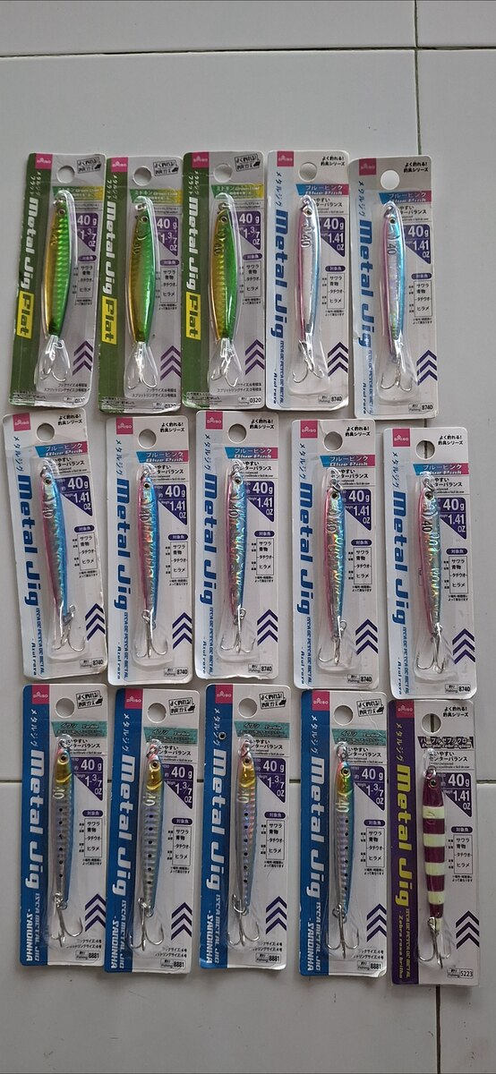 Underground smash 5,7,25กรัมตัวละ75บาท
Daiso 40กรัม=75บาท
Daiso60,80กรัม=95บาท
Duel 28กรัม=95บาท
