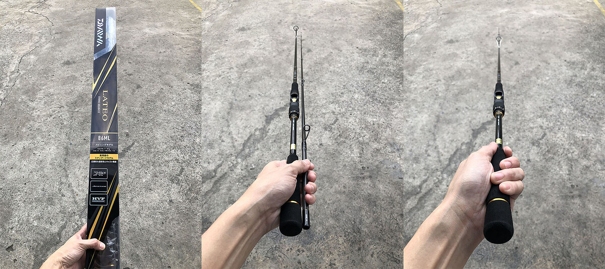 2. Daiwa LATEO 86ML คัน 2 ท่อนยาว 8'6" CT WT: 7-35g , LINE: 8-16lb , PE#: 0.6-1.5 คันสวยใหม่มาก ริ้ว