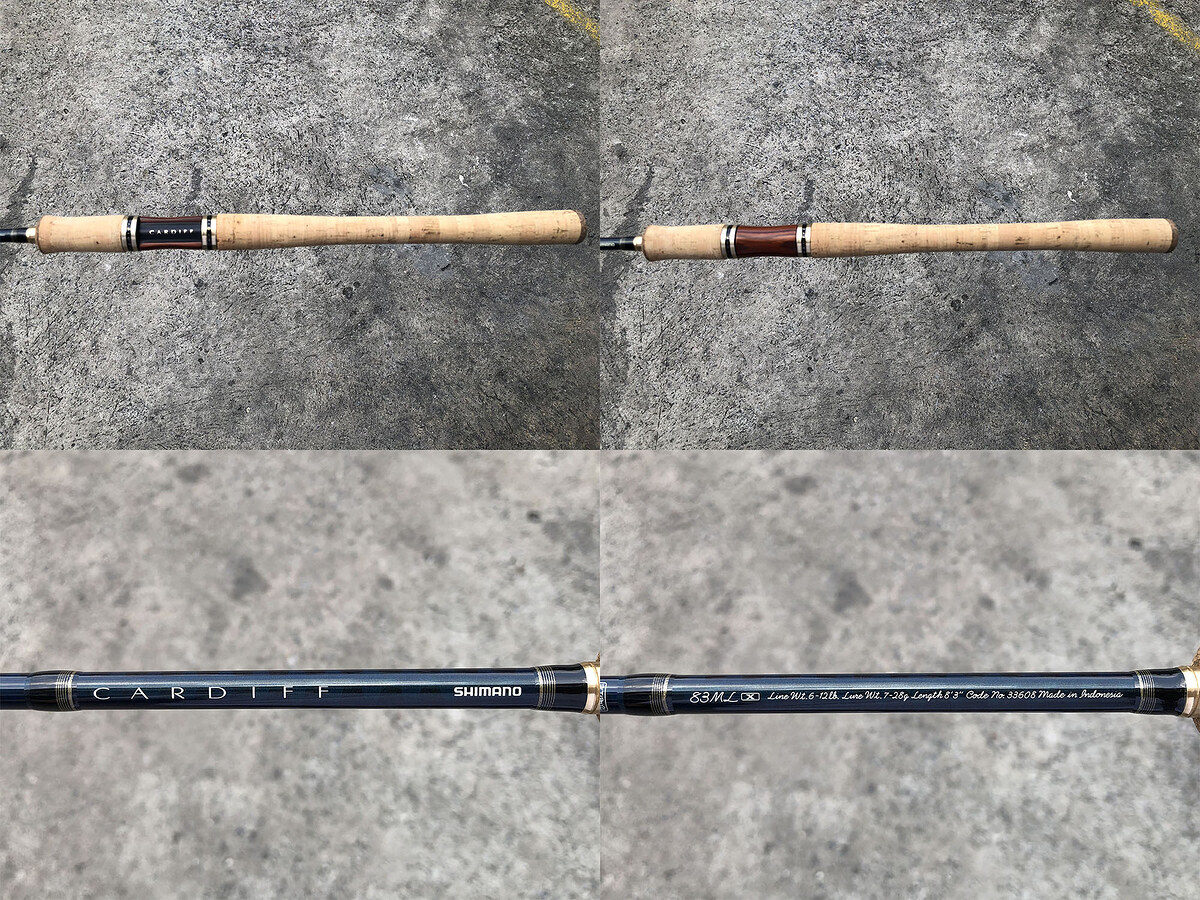 Shimano CARDIFF 83ML คัน 2 ท่อนยาว 8'3" เวท 6-12lb คันสวยริ้วรอยน้อยมาก พร้อมซองใส่คันตรงรุ่น คันสวย