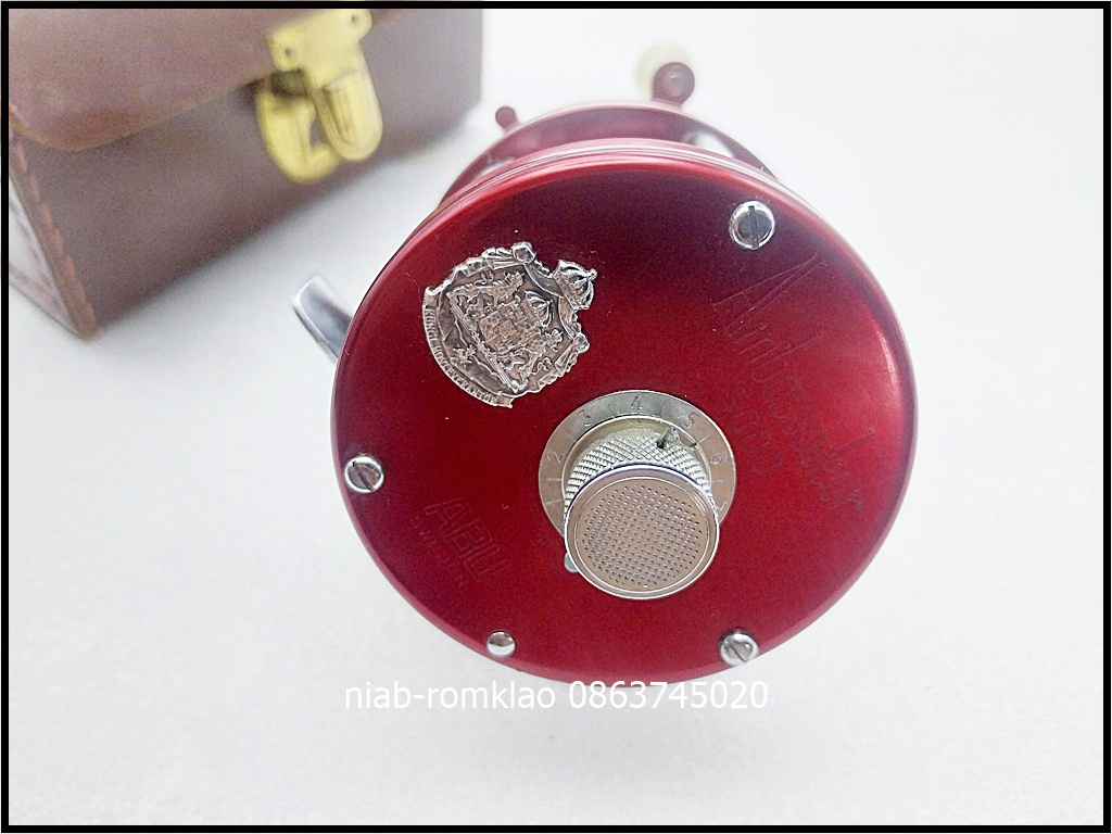 [b][q]Abu 5000แดง Big A  2หน่วงโล่ห์ใหญ่   ปี1972 ระบบเฟืองติ๊ก สภาพสวยๆมีรอยบ้างไม่มาก ใช้งานปกติ  