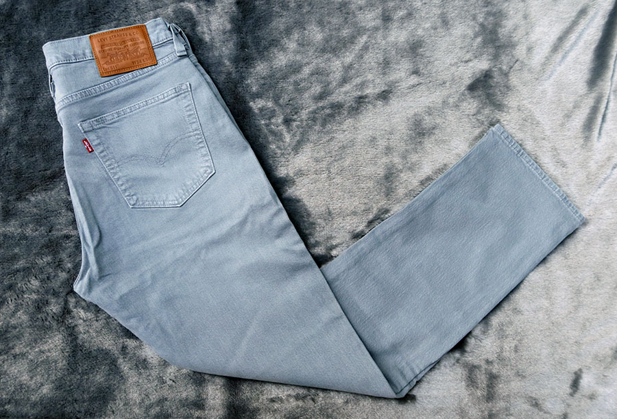 LEVI'S 511 Big E skinny /w.34/36 กางเกงยีนส์ขายาวสีเทาทรงเข้ารูปใหม่แท้ตัดป้าย