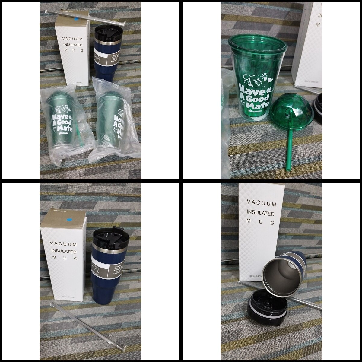 

รายการทึ่ 8  แก้ว 3ใบ จ่าย 99.-  สินค้าประกอบด้วย  1. แก้วสแตนเลนส 890 ml  SUS304 นะครับ สีน้ำเง