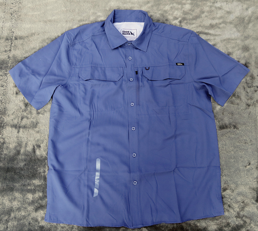 EDDIE BAUER WOVEN TECH SHIRT UPF 50+ 