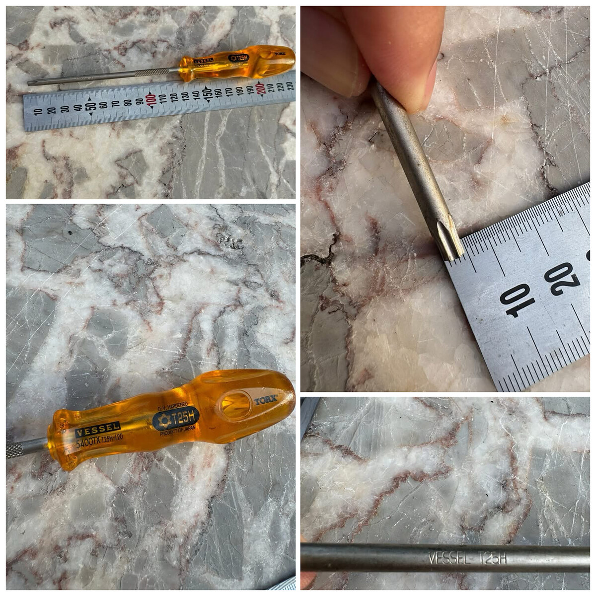 4. ไขควงหัวดาว (Torx) VESSEL T25H รุ่น 5400TX T25H-120 ของแท้จากญี่ปุ่น
รุ่นยอดนิยมของสายมืออาชีพ ห