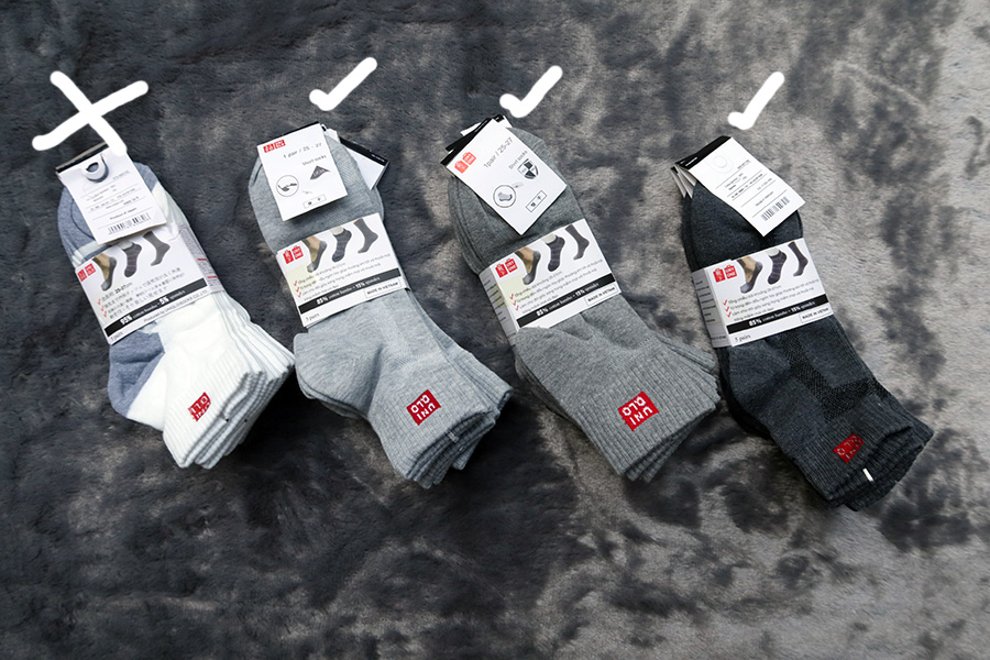 UNIQLO socks Short 5 Pairs /ถุงเท้าผู้ใหญ่ 3 สี 1 pack มี 5 คู่ ราคารวมส่ง Flash