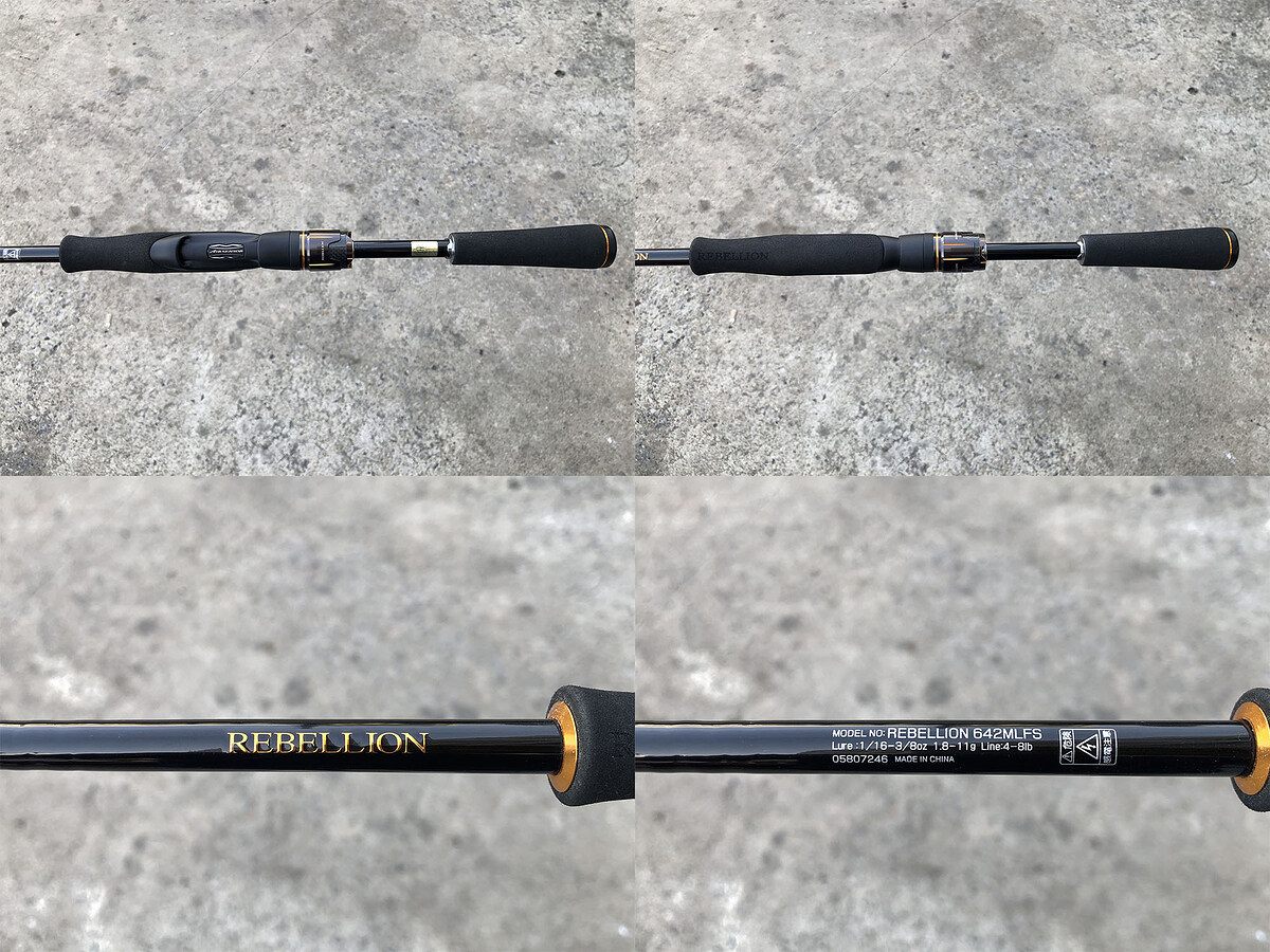 Daiwa REBELLION 642MLFS คัน 2 ท่อนยาว 6'4" เวท 4-8lb คันสวยริ้วรอยผิวบางๆ เล็กน้อย พร้อมซองใส่คันตรง