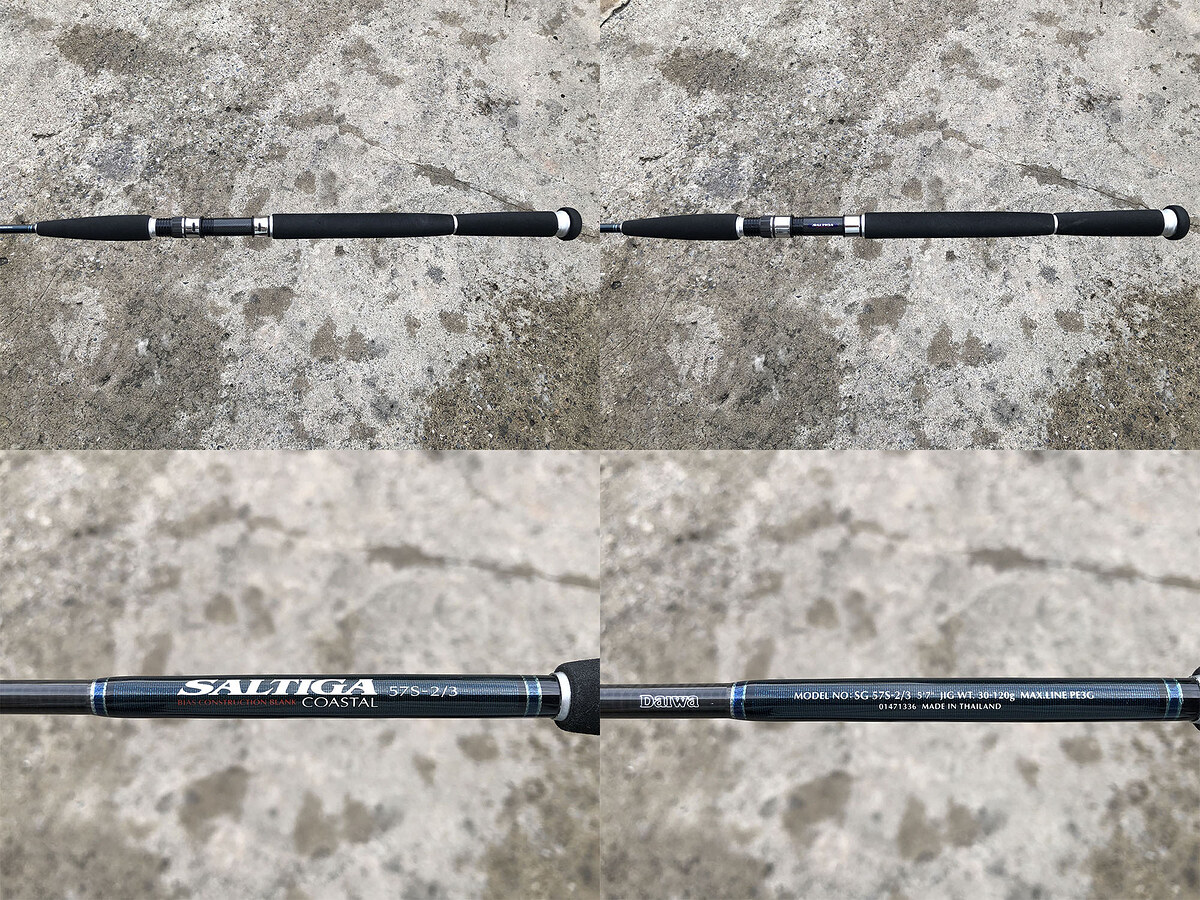 Daiwa Saltiga 57S-2/3 คัน 1 ท่อนยาว 5'7" Jig Wt: 30-120g , Line Max: PE3 คันสวยริ้วรอยผิวบางๆ บางเล็