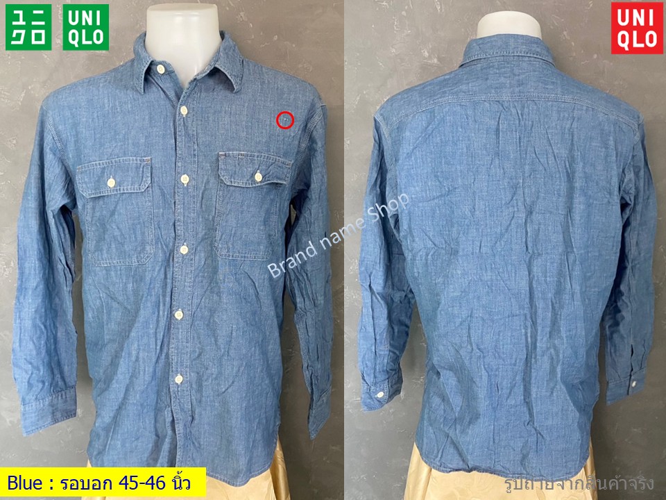 •Blue
สำหรับรอบอก 45-46 นิ้ว : อกกว้าง 23 นิ้ว เสื้อยาว 28 นิ้ว ไหล่กว้าง 19.5 นิ้ว แขนยาว 23 นิ้ว 