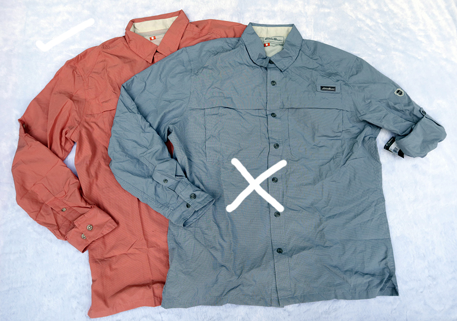 EDDIE BAUER UPF 50+/50/52/54 เสื้อเชิ้ตแขนยาวตกปลาเดินป่า 3 สีสวยใหม่แท้ flash