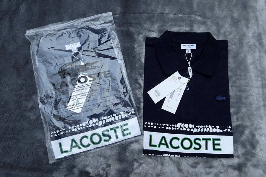 LACOSTE Slim Fit /M/L/XL 42/44/46 เสื้อปกโปโลสวยใหม่ลิขสิทธิ์ของแท้ รวมส่ง Flash