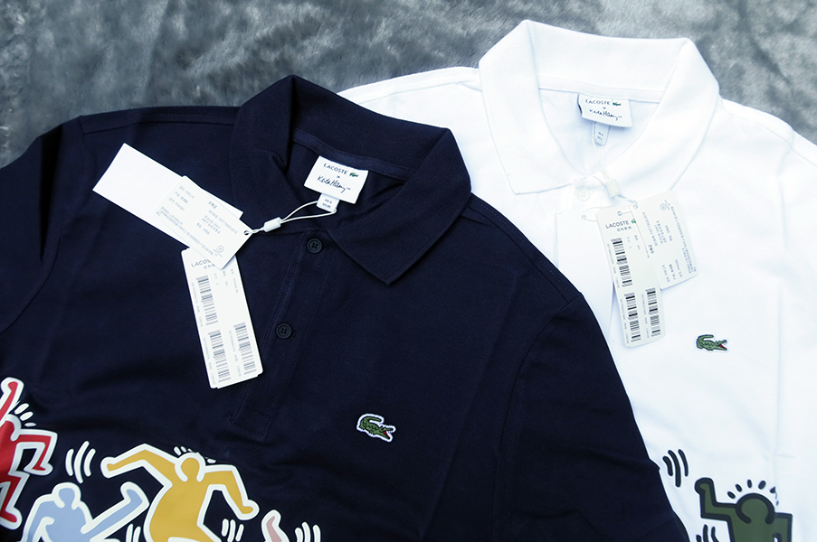 LACOSTE Keith Haring Graphic Pique Regular Fit Polo/M/L/XL(42/44/46) 2 สีใหม่แท้