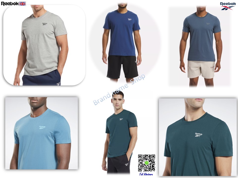 รอบอก 42-43 T-Shirt ผ้าแห้งไวยืดหยุ่น Reebok Men's Identity Classic  
