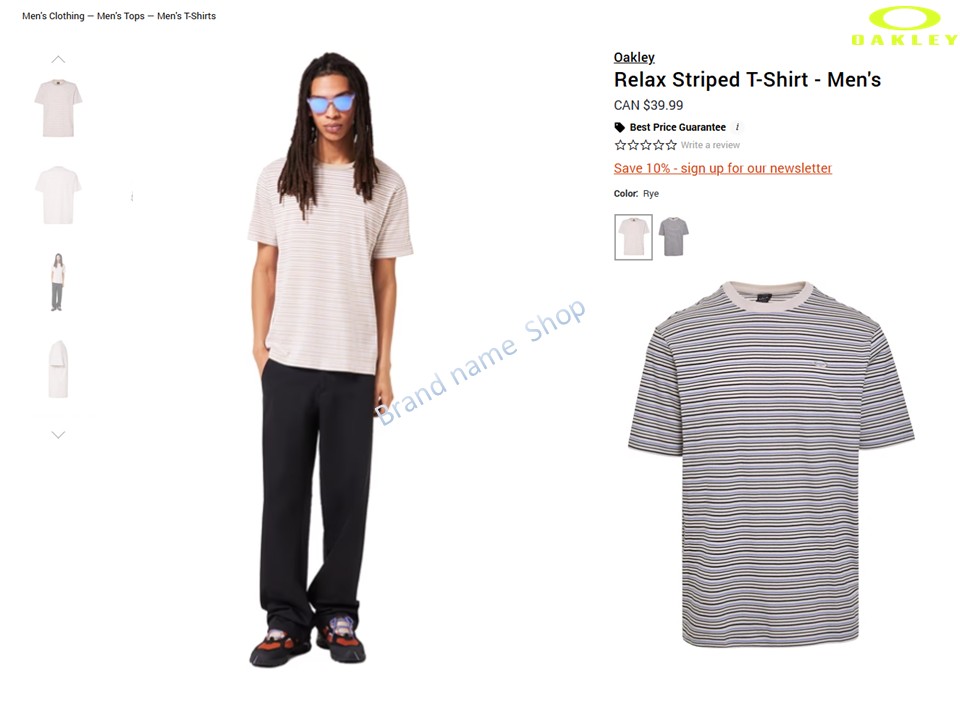 200 บาท รอบอก 42-43-44” คอกลม Oakley Relax Striped T-Shirt - Men's