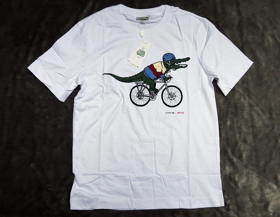 ACOSTE NETFLIX ORGANIC COTTON /M/L/XL42/44/46 เสื้อยืด 3 สีสวยใหม่แท้หลุดโรงงาน
