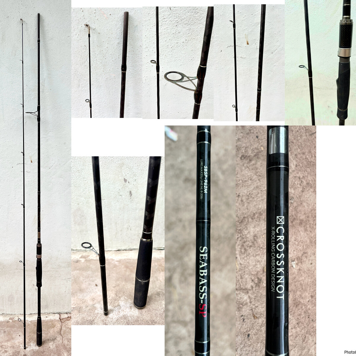 คันสปิน SEABASS-SP  CROSSKNOT Model: SBSP-962M  คันสองท่อน ยาว 275 ซม. ( ประมาณ 9 ฟุต) Line: 8-20 lb
