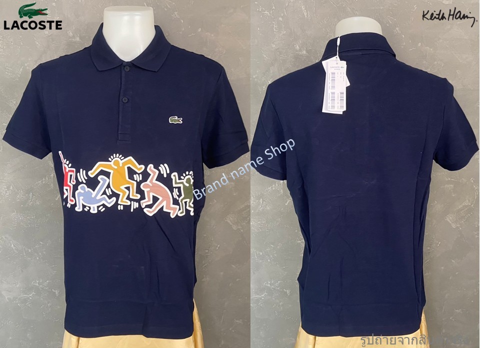 Make your moves in style with this Lacoste x Keith Haring men's pique polo shirt. A fun graphic prin