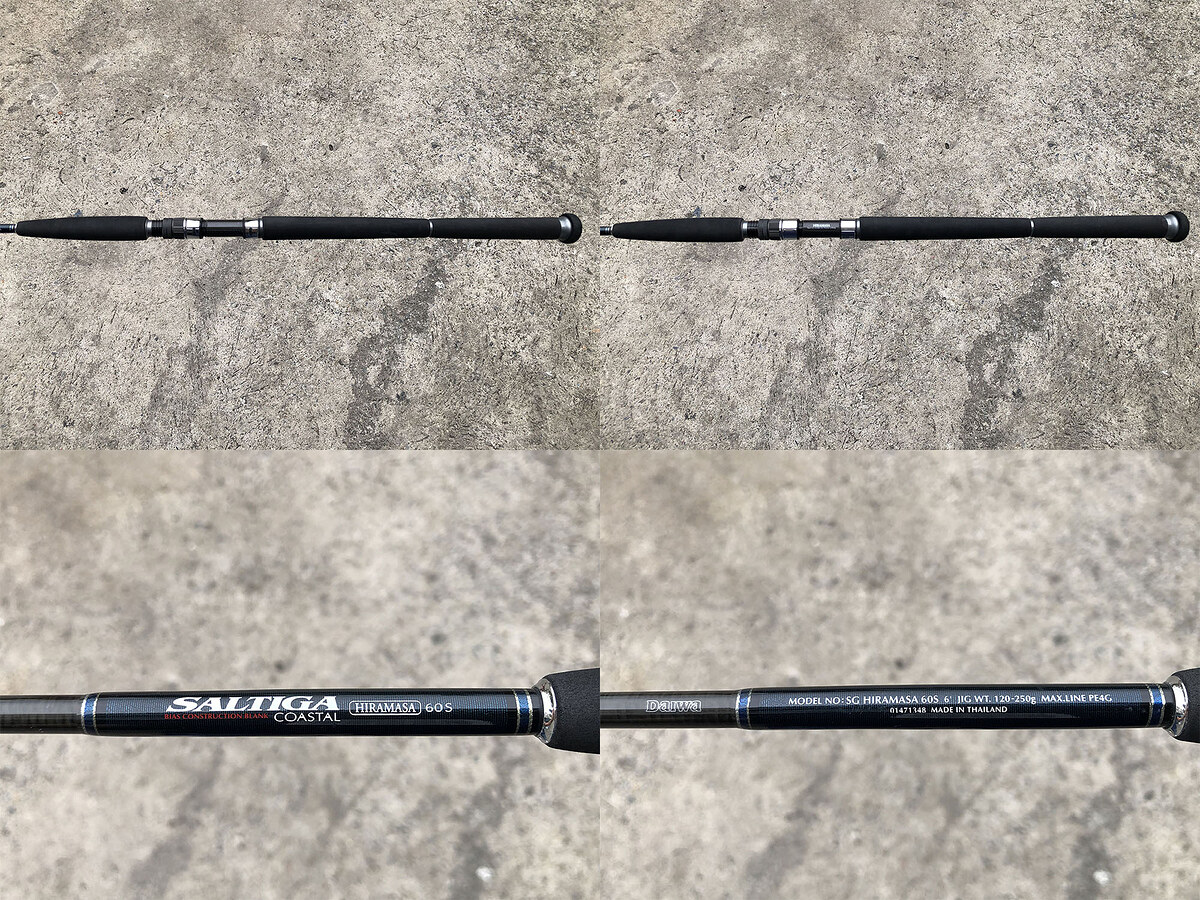 Daiwa Saltiga HIRAMASA 60S คัน 1 ท่อนยาว 6 ฟุต Jig Wt: 120-250g , Line Max: PE4 คันสวยริ้วรอยผิวบางๆ