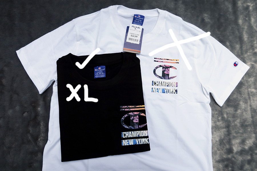 Champion /XL/46 เสื้อยืดสีดำแขนสั้นหลายแบบสวยใหม่แท้ ราคารวมส่ง Flash