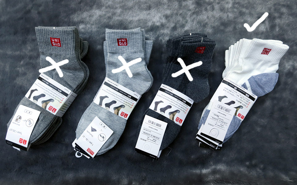 UNIQLO & ADIDAS socks 5 Pairs