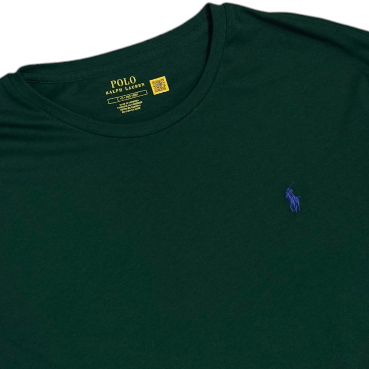ปิด สีเขียวเข้ม Polo Ralph Lauren เสื้อยืดคอกลม ใหม่แท้  อก44นิ้ว