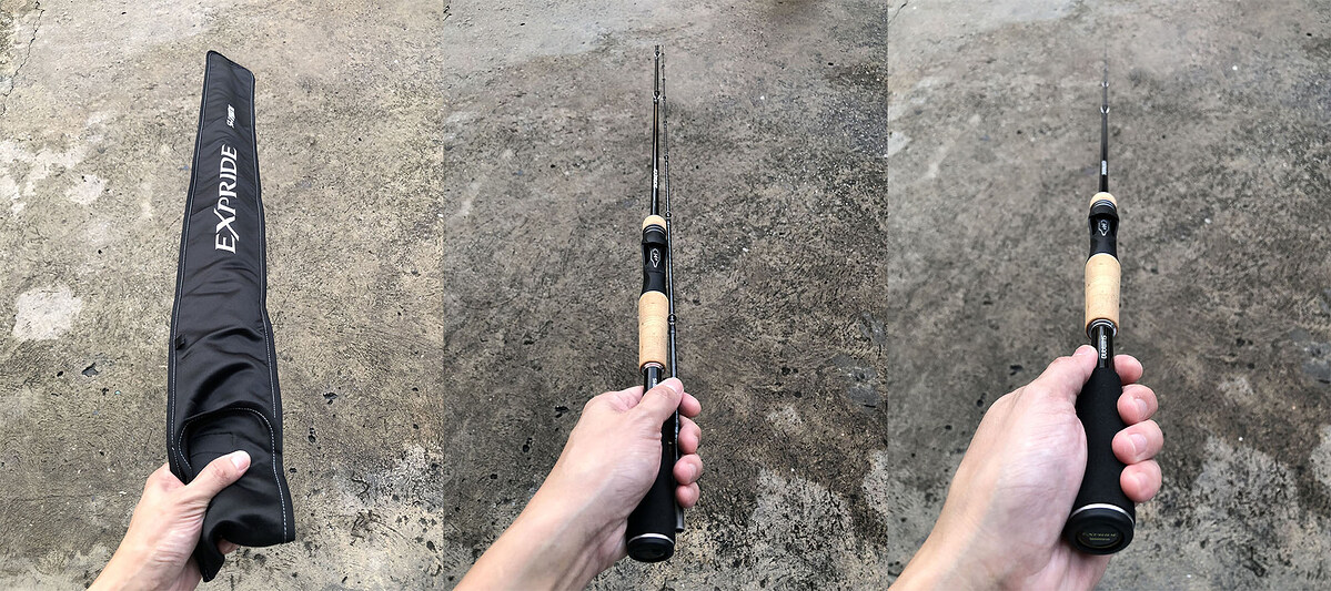 12. Shimano EXPRIDE 164L-BFS/2 คัน 2 ท่อนต่อกลางยาว 6'4" เวท 6-12lb คันสวยริ้วรอยน้อยมาก พร้อมซองใส่