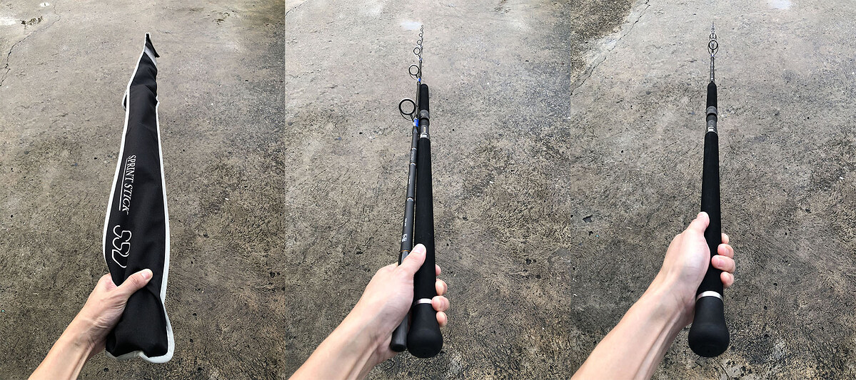 2. Tailwalk SPRINT STICK SSD 80XH คัน 2 ท่อนต่อโคนยาว 8 ฟุต Lure Max: 120g , Drag Max: 15kg คันสวยมา