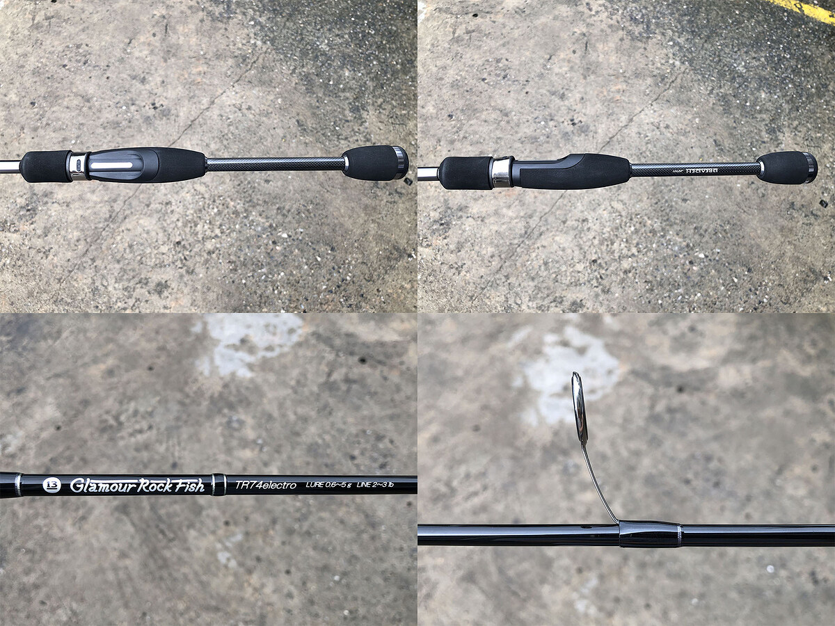BREADEN Glamour Rock Fish TR74 electro คัน 2 ท่อนต่อโคนยาว 7'4" Lure: 0.6-5g , Line: 2-3lb คันสวยริ้