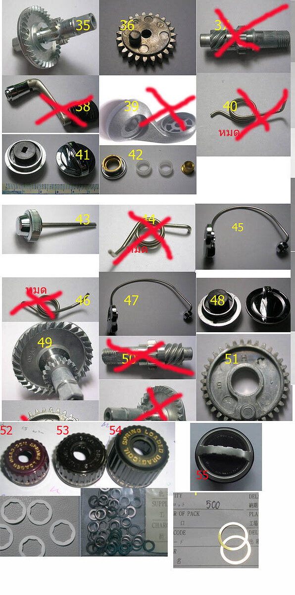 อุปกรณ์ประกอบสปินเนอร์ สปินเนอร์เบ