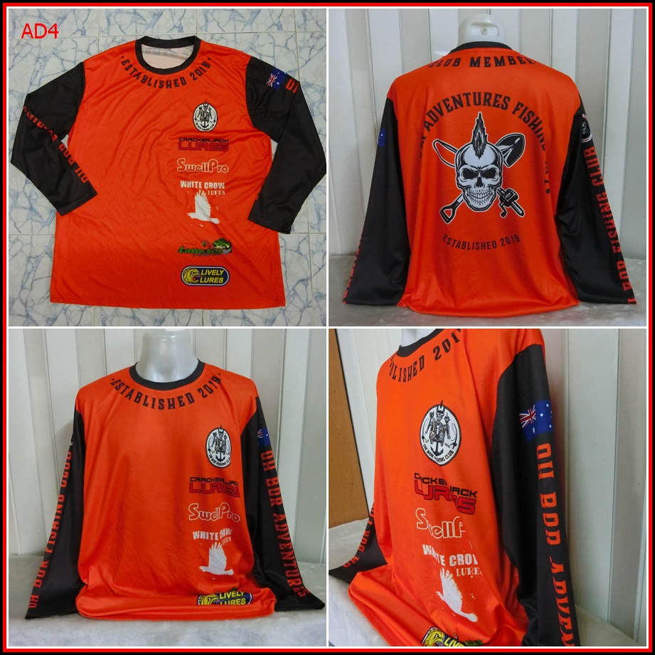 AD4.เสื้อตกปลา ADVENTTURES FISHING AUSTRALIA ใส่ออกทริปกลางแจ้ง ตกปลา เนื้อผ้าบางกันร้อน ชนิดเนื้อผ้