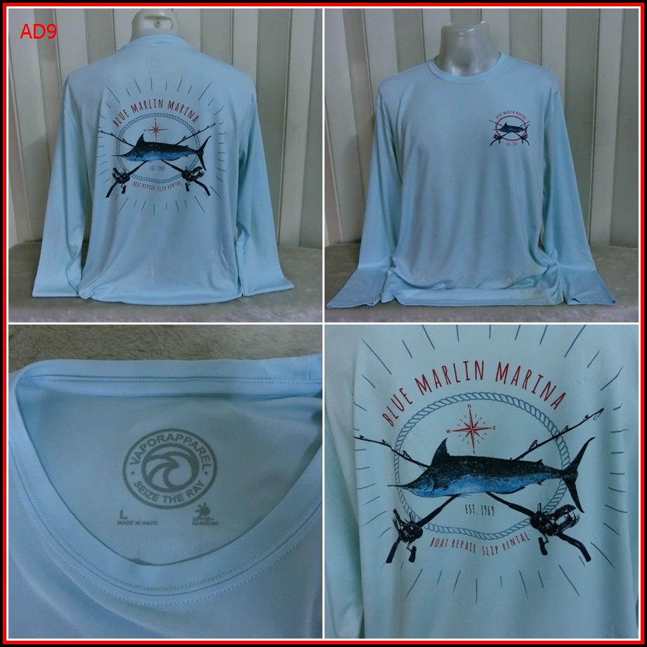 AD9. เสื้อตกปลา VAPOR APPAREL  ใส่ออกทริปกลางแจ้ง ตกปลา เนื้อผ้าบางกันร้อน ชนิดเนื้อผ้าแห้งไว  Size 