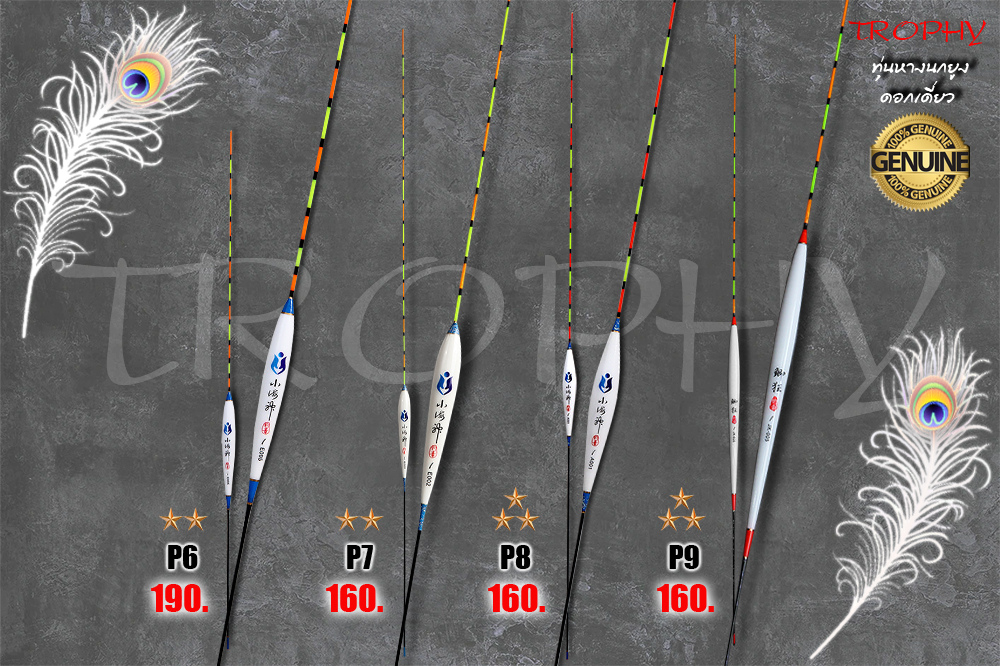 [b]ทุ่นหางนกยูงแท้ แบบดอกเดี่ยว  SET2[/b]

* ทุ่นหางนกยูงเดี่ยว P6 ราคา 160 บาท ( ** Light) (E005)