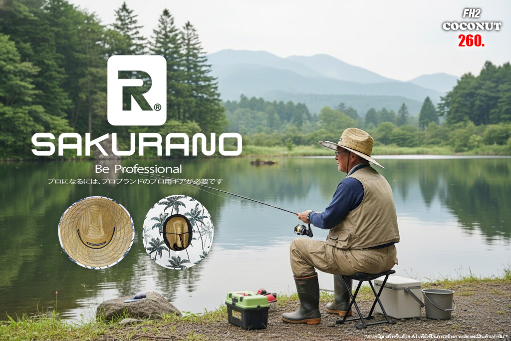 หมวกฟางธรรมชาติ SAKURANO (Free size)