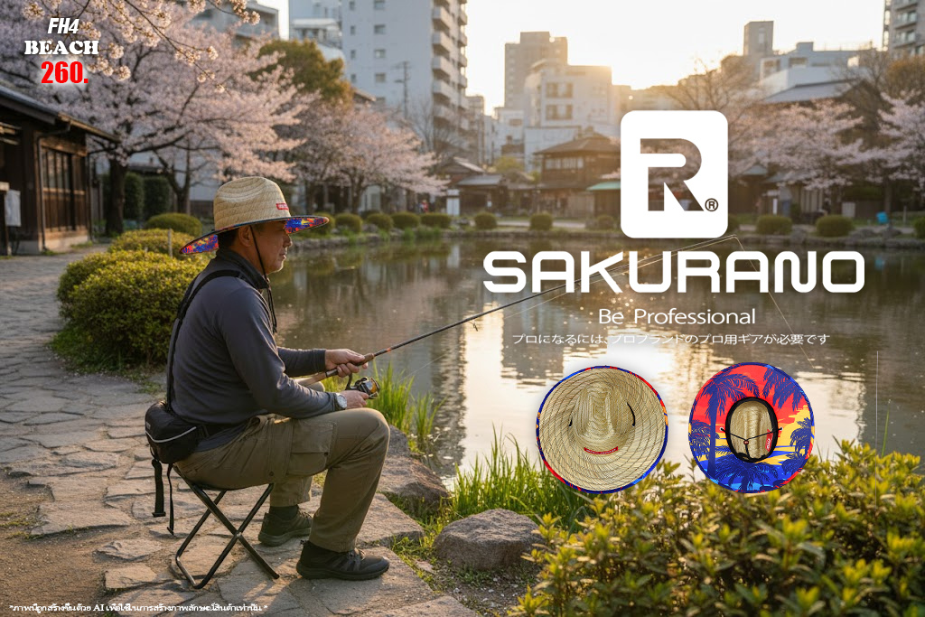 หมวกฟางธรรมชาติ SAKURANO (Free size)