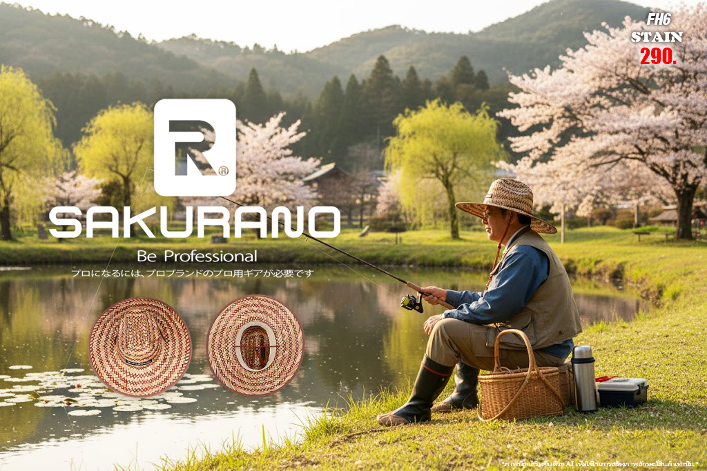 หมวกฟางธรรมชาติ SAKURANO (Free size)