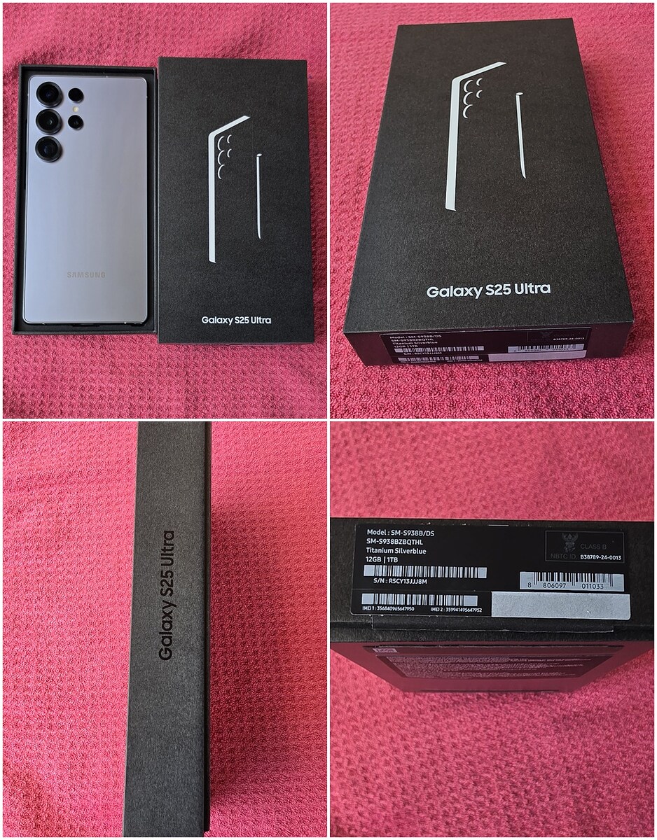 Samsung S25 Ultra ความจุสูงสุด 1 TB สี Titanium Silverblue สวยกล่องเดิม 