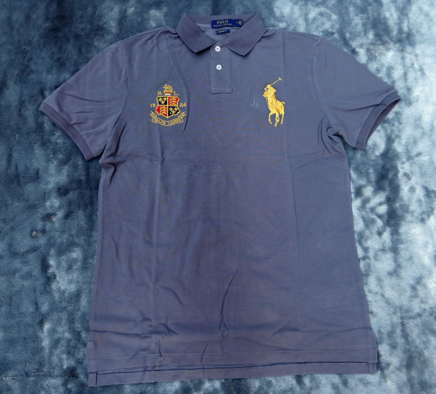 Polo Ralph Lauren custom fit /M/L/XL (44/46/48) เสื้อยืดปกโปโล 2 สีใหม่แท้