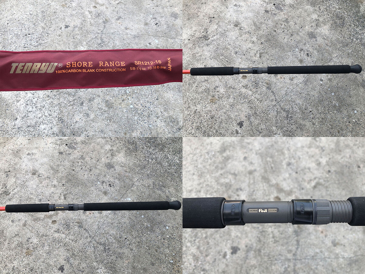 Tenryu SHORE RANCE SR1212-16 คัน 2 ท่อนต่อกลางยาว 12 ฟุต เวท 10-16lb คันสวยริ้วรอยน้อยมากๆ ไกด์ Fuji