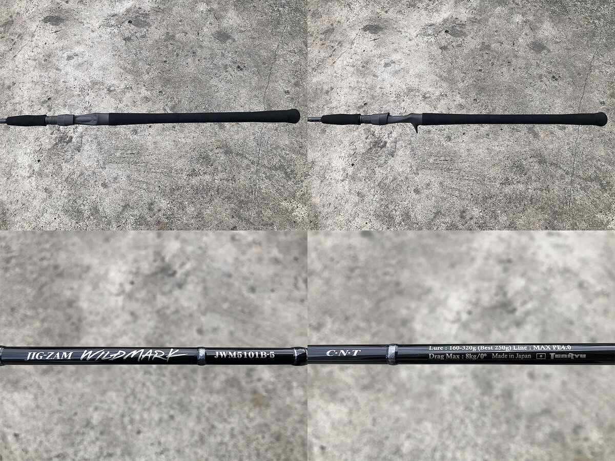 Tenryu JIG-ZAM WILD MARK JWM5101B-5 คัน 1 ท่อนยาว 5'10" Lure Wt: 160-320g , Line Max: PE4 , Drag Max