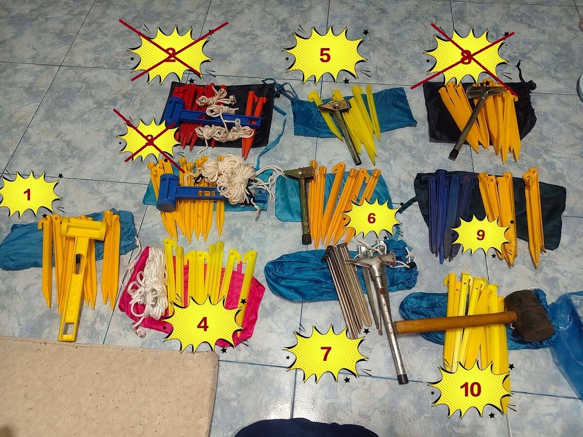 สมอบก สำหรับงานแคมป์ปิ้ง ลดเยอะ เหลือ 130 /ชุด