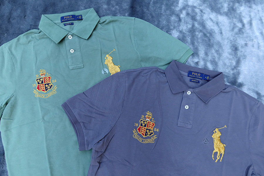 Polo Ralph Lauren custom fit /M/L/XL (44/46/48) เสื้อยืดปกโปโล 2 สีใหม่แท้