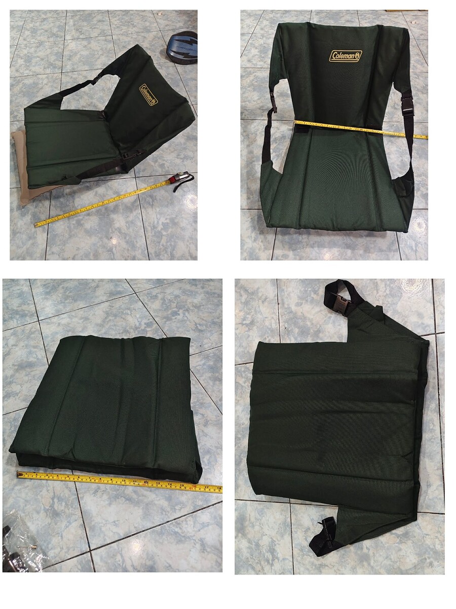 8.เก้าอี้พับ Coleman Compact Ground Chair (สีเขียวมะกอก)ออกแบบมาสำหรับการนั่งบนพื้นโดยเฉพาะ มีจุดเด่