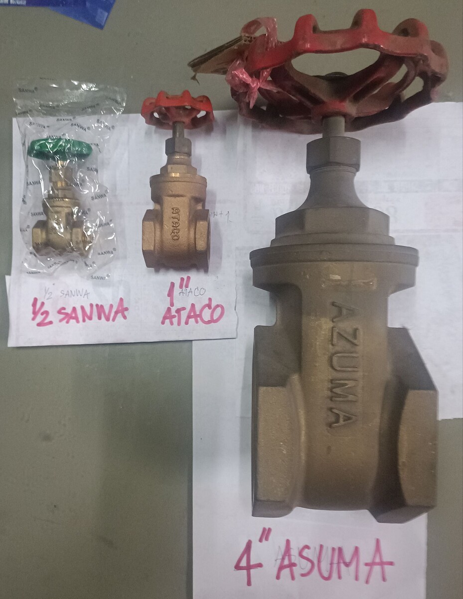 ประตูน้ำ  1/2 "  SANWA        มี      4        ขาย    100/อัน
            3/4"   SANWA             