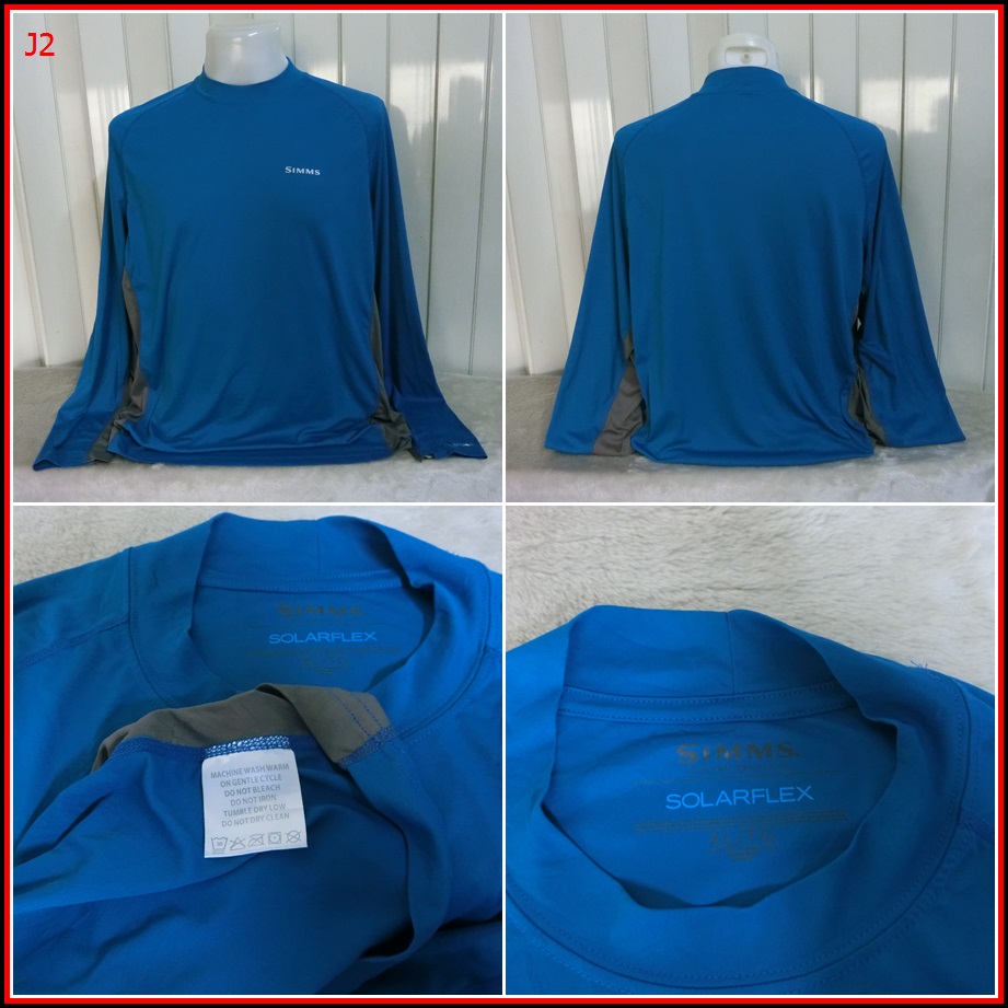 J2.เสื้อตกปลา SIMMS SOLARFLEX ใส่ออกทริปกลางแจ้งตกปลา ชนิดเนื้อผ้าบาง ชนิดผ้าแห้งไว  Size XL อก 49 น