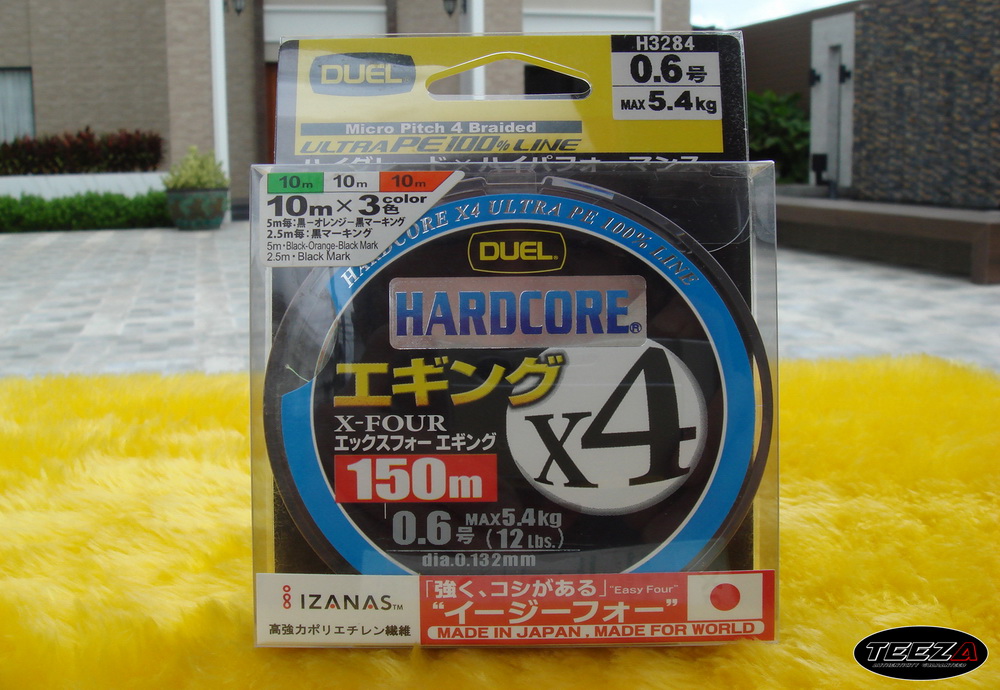 ♥ SALE ลดพิเศษ ! ♥ สาย DUEL HARDCORE X4 150M 0.6 3 COLOR ถัก 4 Made in Japan
