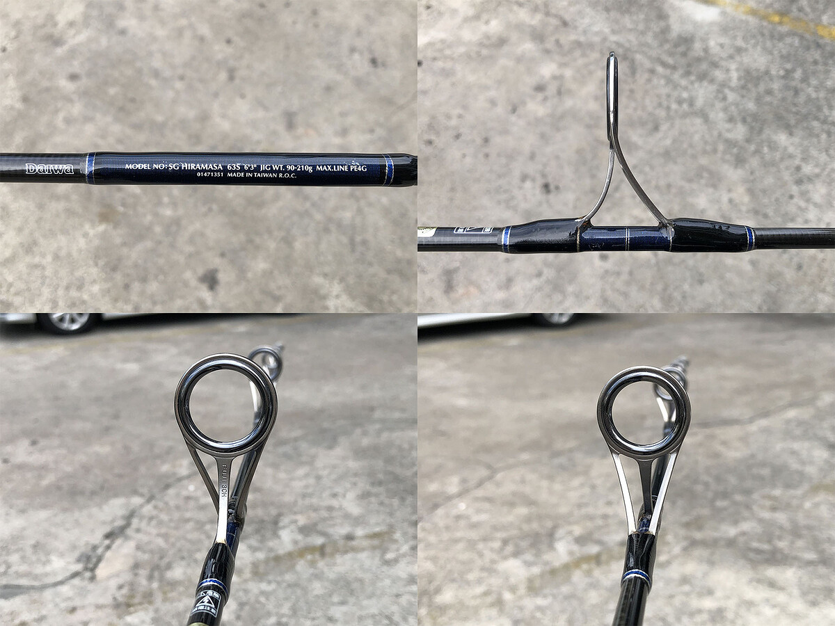 Daiwa Saltiga HIRAMASA 63S คัน 2 ท่อนต่อโคนยาว 6'3" Jig Wt: 90-210g , Line Max: PE4 คันสวยมีริ้วรอยผ
