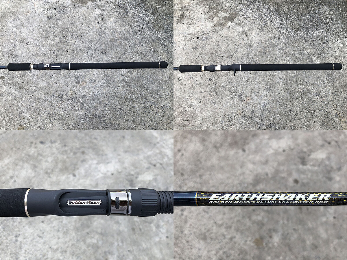 GOLDEN MEAN EARTSHAKER ASC 56-II คัน 2 ท่อนต่อโคนยาว 5'6" Lure Wt: 5-6 oz , Line Wt: PE4 คันสวยริ้วร