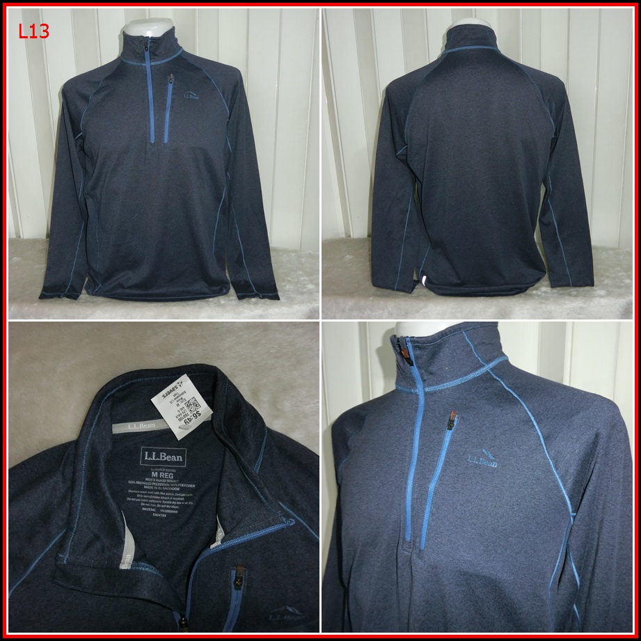 L13. L.L.Bean  ใส่ออกทริปกลางแจ้งตกปลา ชนิดเนื้อผ้าบางลื่นๆ ชนิดผ้าแห้งไว  Size M อก 40 นิ้ว / 28 นิ